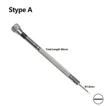 다용도툴 소형 0.8-1.6mm 스틸 스크드라이버 시계 안경 수리용 휴대용 핸드 미니 링크 핀 워치 메이커 밴드, 02 Style A - Black