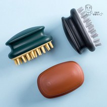 헤어 듀올 두피 브러쉬 마사지 머리빗 스케일링 샴푸, 브라운
