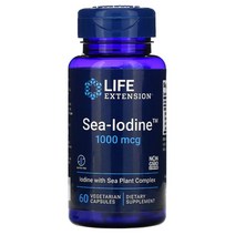 Life Extension 라이프익스텐션 바다 요오드 1 000mcg 60베지캡슐 요오드 아이오딘 아이오딘화칼륨