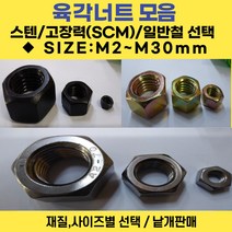 볼트가게 육각너트 모음 미리용: 철 너트 특강너트 스텐너트 사이즈별 목록선택, 1개