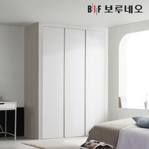 보루네오 10cm 네오 여닫이 작은방 붙박이장 5자 6자 7자, 화이트_다크그레이10cm