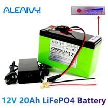 파워뱅크 캠핑 차박 새로운 전원 디스플레이 12v 20ah lifepo4 리튬 배터리 팩은 태양 에너지 및 전기 자동차 배터리 + 12v 3a 충전기에 적합합니다., 30000mah