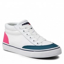 Turnschuhe TOMMY JEANS - Mid Playful Vulc Wmn EN0EN01847 White/PinkAlert 0K4