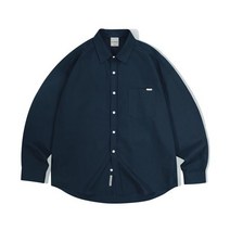 여성 봄 반팔 셔츠 블라우스 필루미네이트 오버핏 컴포트 코튼 셔츠-네이비 Overfit Comfort Cotton Shirt-Navy