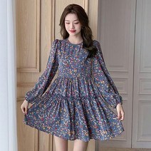 리카 잔플라워 퍼프 원피스