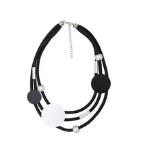 행운 패션 여성 금빛/실버 블랙 목걸이 고무 보헤미안 레이어드 큰 땅딸막 한 보석 Collares 그란 데스 Ketting 콜란