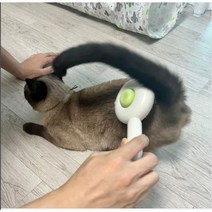 호비데이 냥계란빗 고양이 강아지 원터치 슬리커 빗 브러쉬, Yellow