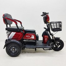 고성능전기자전거 지디 출퇴근 클래식 레트로 전기자전거 세발 노인 픽업 미니 여행 배터리, 검은색