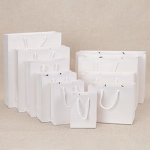 에이피피팩 종이쇼핑백 수제 화이트 고급 무지 쇼핑백 종이가방 종이백, 10장, A-FM(도시락M)