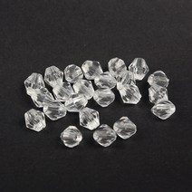 크리스탈 비즈 주판알 6mm 8mm 10mm 마름모 비즈공예재료, 투명