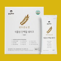 모닝파파 식물성 단백질 쉐이크 1박스 임산부 여성 프로틴 보충제 완두콩 쌀, 카카오맛 1박스