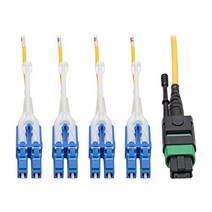 Tripp Lite MTP/MPO (APC) to 8xLC (UPC) Singlemode SMF Fiber Breakout Cable QSFP+ 40/100Gb QSFP+ 40G, 1