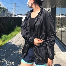 마켓메이트 여자 경량 바람막이 파우치 2in1 후드집업 간절기 런닝 운동복