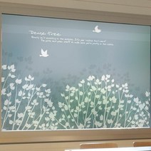 무점착투명시트_Dense tree 블루_A01_W90xH90cm, 단품