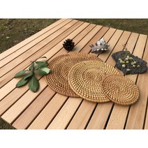 아웃사이드인 등나무 라탄 코스터 컵받침, 등나무 라탄 코스터 20cm