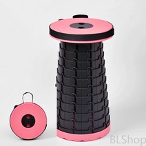 아코디언 접이식 휴대용 의자 핑크 야외용 간이 의자 원통 의자