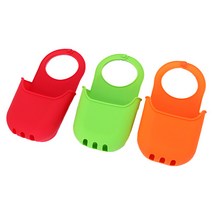 파미레 실리콘 수전 수세미 걸이, 레드