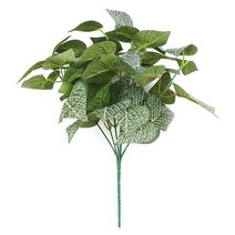 휘토니아 피토니아 조화 인조 식물 부쉬 35cm 녹색 실내 조경 그린 벽면 녹화 소재 연출