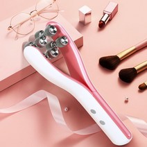 뷰티 롤러 마른 얼굴 마사지 미용기 작은 v 리프팅 부종 이중 턱 물린 근육 마사지기 뷰티, 907B 여신 레드 (EMS+BIO)