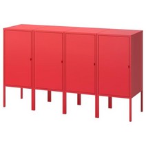 이케아LIXHULT 릭스훌트 수납콤비네이션 레드 140x3, One Color