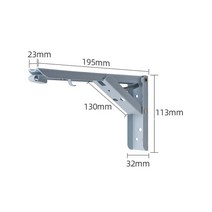 접이식 목공 작업다이 이동식 작업대 스테인레스 스틸 벽 장착 선반 브래킷 다리미판 DIY 테이블 1 쌍, [05] White 8inch