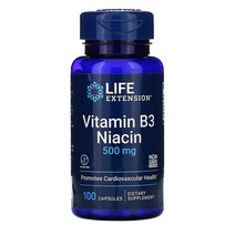 라이프 익스텐션 비타민 B3 나이아신 500mg 100정