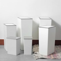 윤마켓 모던 디자인 깔끔 원터치형 스윙형 휴지통 쓰레기통 12.7L, 1개