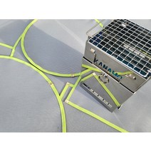 캠핑 FSK-C88 캠핑방염포 프리미엄 방염매트 XL사이즈, 사각형_테두리 연두색