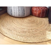 여름러그 빈티지 원형 수입 라탄러그 지름 120cm 150cm 황마 베트남 제조