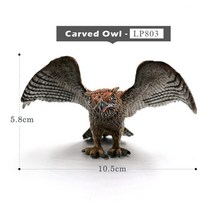 터키 새 닭 농장 Pvc 동물 모델 입상 홈 장식 미니어처 요정 정원 액세서리 모던, 26 Carved Owl