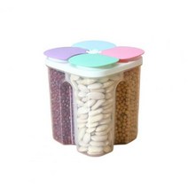 요리 주방 용품 Grain Storage Tank Detachable Sealed Container Grid Design Food Bo Clear MoistureProof Rice, S, B