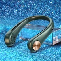 목걸이 선풍기 휴대용 대풍력 무음 아웃도어 스포츠 날개 없는 목걸이 스트랩 수 USB 충전 소형 선풍기, [카모그린] 5단 수현 + 롱 래스팅