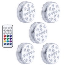 전기 양수기 2022 업그레이드 13 led rgb 잠수정 자석 및 흡입 컵 수영장 빛, 1 컨트롤러 5 램프