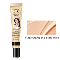 여름 커버 fv 부드러운 피부 도금 및 컨실러 리퀴드 파운데이션 워터프루프 풀 스킨 블레미쉬 다크 스팟 문신 컨실러 크림, b 자연