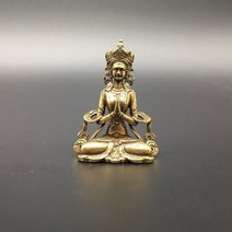 수집 가능한 중국 황동 조각 kwan-yin bodhisattva 절묘한 작은 동상, 없음