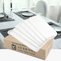 인터바겐 국산 일회용 비닐 위생 테이블 보 횟집용 장례식장 식탁보, 1개, 100매
