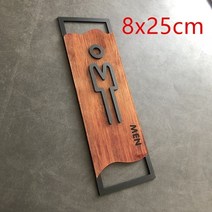 침실 욕실 문 표지판 imitation wood toilet sign house number plate wc wall sticker washroom signage address, a