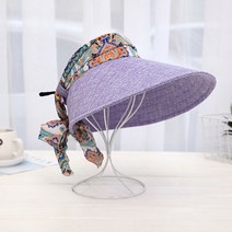 명품 접이식 햇빛 차단모자 챙넓은 태양가리기 선캡 린넨 Beauty Home Life