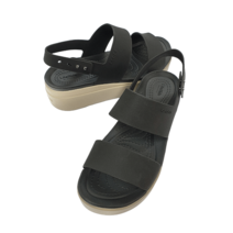 [크록스] 브루클린 로우 웨지 우먼스 [CRS206453/BLACK/MUSHROOM/007
