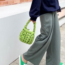 8컬러 핸디 왕뜨개 자이언트얀 미니 토트백 가방