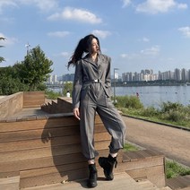 선니 캐쥬얼 힙 자켓 롱 힙색 점프슈트 원피스