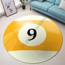 당구공 4구 미니 3구 그립톡 pba 사랑 당구 공 스포츠 프리미엄 라운드 러그 3d 러그 미끄럼 방지 매트 식당 거실 부드러운 침실 카펫 03 45, 2, 150x150cm