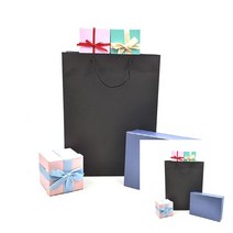 TWKL 크라프트 세로 종이가방 블랙 L