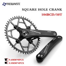 스프라켓 체인 기어 호환 Prowheel 자전거 크랭크 스프로킷 104BCD MTB 스퀘어 홀 170mm 세트 32T 34T 36T