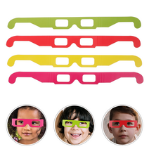 20Pcs Flat Glasses Cardboard Anaglyph 3D Universal Viewing, 01 Assorted Color