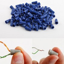 전선커넥터 중 100pcs 나사형 커넥팅캡 조인트 커넥터 케이블조인트, 커넥터 캡 중 3.5mm이하