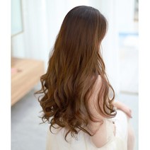 [피플앤제이] 붙임머리 가발 헤어피스 볼륨 긴 웨이브형 자연스러운 연출, 타입1 헤비 - 다크브라운