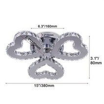 현대 크리스탈 샹들리에 천장 램프 크롬 플러시 마운트 조명 Luminarias 식당 Plafon Led Lamparas Lampara Techo Nordica, 11.3hearts  changeable