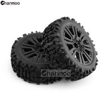 무선rc카 Chanmoo RC 1/8 오프로드 자동차 타이어 버기 휠 KYOSHO HPI LOSI HSP GT2 Hobao Redcat Axial Traxxas Vkar 17m, 2개