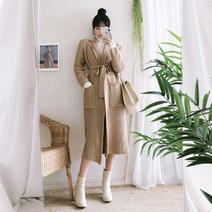 요시아나 [세일] [당일발송] 심플 니트 맥시 롱 가디건 -블랙만